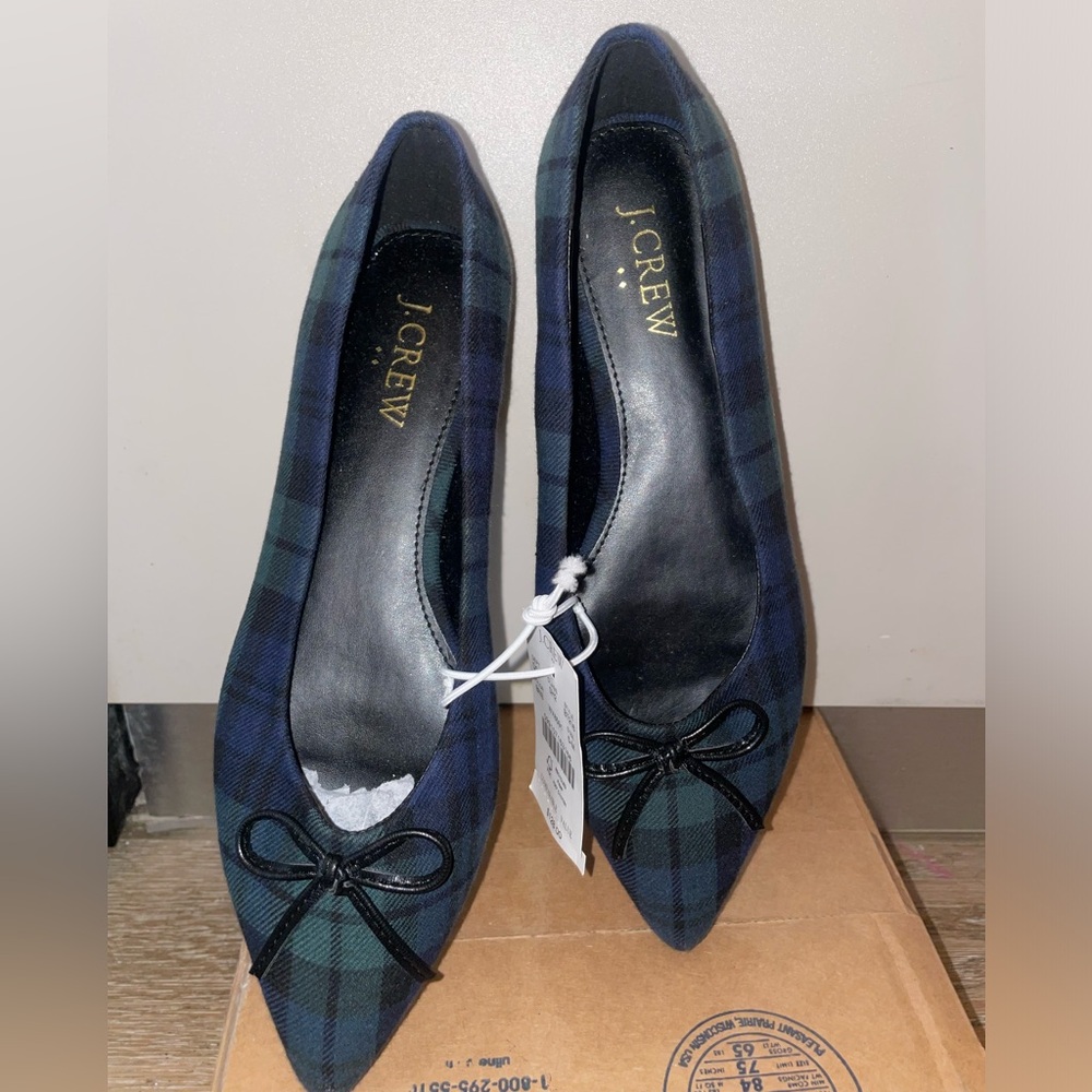 J Crew Plaid Ballerina Flats